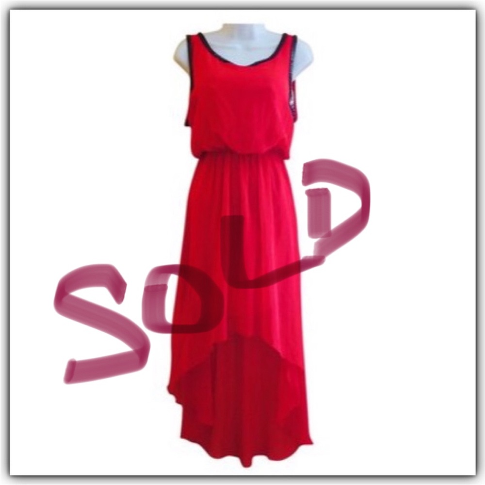 Stunning Red Hi Low Dress NWOT